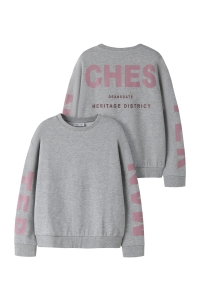 Name It NKFNOKKI LS RLX SWEAT BRU grey melange
