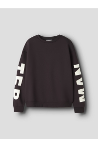 Name It NKFNOKKI LS RLX SWEAT BRU chocolate plum