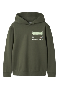 Name It NKMNIGO LS NREG SWEAT WH BRU BOX olive night