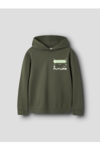 Name It NKMNIGO LS NREG SWEAT WH BRU BOX olive night