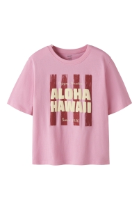 Name It NKFHORALE SS NREG TOP BOX pink drink