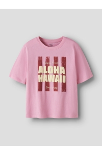 Name It NKFHORALE SS NREG TOP BOX pink drink