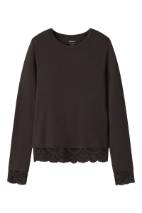 Name It NKFROSIMA LS SLIM TOP NOOS chocolate plum