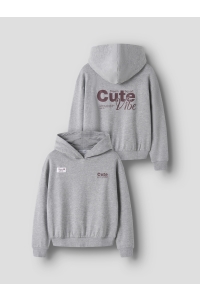 Name It NKFROLOUI LS RLX SH SWEAT WH BRU grey melange
