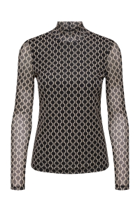 ONLY ONLERICA L/S HIGH NECK TOP JRS black/chain