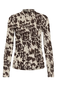 ONLY ONLERICA L/S HIGH NECK TOP JRS black/splassed cow