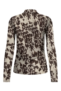 ONLY ONLERICA L/S HIGH NECK TOP JRS black/splassed cow