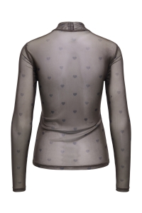 ONLY ONLERICA L/S HIGH NECK TOP JRS coffee bean/black heart