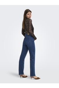 ONLY ONLERICA L/S HIGH NECK TOP JRS raw umber/black leo vibe