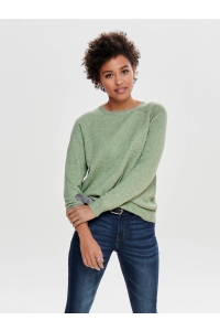 ONLY onlLESLY KINGS L/S PULLOVER KNT NOO: beige/w. melange