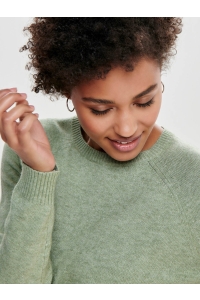 ONLY onlLESLY KINGS L/S PULLOVER KNT NOO: beige/w. melange