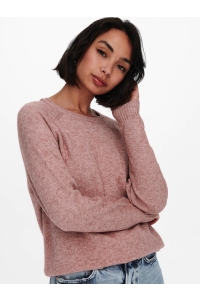ONLY ONLLESLY KINGS L/S PULLOVER KNT NOO: rose brown/w. melange