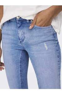 ONLY ONLBLUSH MID SK ANK RAW BB REA4347 : light blue denim