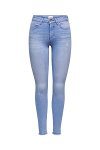 ONLY ONLBLUSH MID SK ANK RAW BB REA4347 : light blue denim