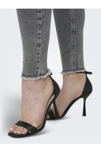 ONLY ONLBLUSH MID SK ANK RAW JNS REA0918: grey denim