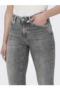 ONLY ONLBLUSH MID SK ANK RAW JNS REA0918: grey denim