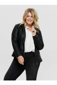 carmakoma CARROBBER FAUX LEATHER JACKET NOOS black