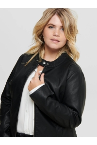 carmakoma CARROBBER FAUX LEATHER JACKET NOOS black