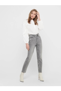 ONLY ONLEMILY LIFE HW ST RW CP AK NAS027: grey denim