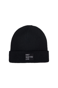 ONLY KOGMADISON LOGO BEANIE black