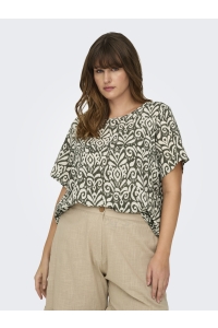 carmakoma CARVICA SS AOP TOP NOOS tarmac/kaja graphic