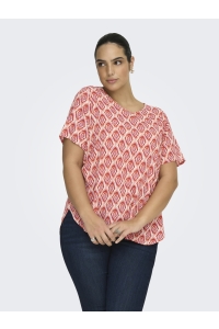 carmakoma CARVICA SS AOP TOP NOOS equestrian red/warm tiles