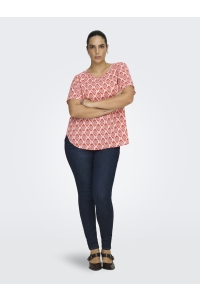 carmakoma CARVICA SS AOP TOP NOOS equestrian red/warm tiles