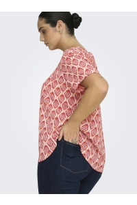 carmakoma CARVICA SS AOP TOP NOOS equestrian red/warm tiles