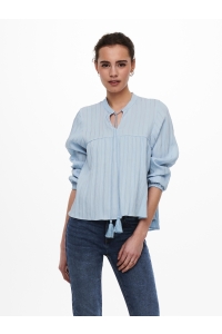 ONLY ONLNEW ELISA LIFE LS STRIPE BLOUSE : cashmere blue