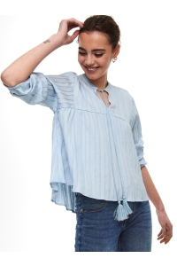 ONLY ONLNEW ELISA LIFE LS STRIPE BLOUSE : cashmere blue