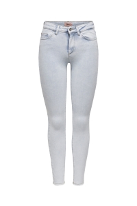 ONLY ONLBLUSH LIFE MID SK RAW AK REA298 : light blue denim