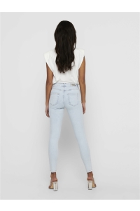 ONLY ONLBLUSH LIFE MID SK RAW AK REA298 : light blue denim