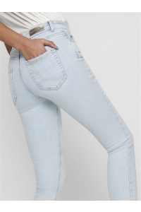 ONLY ONLBLUSH LIFE MID SK RAW AK REA298 : light blue denim