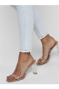 ONLY ONLBLUSH LIFE MID SK RAW AK REA298 : light blue denim