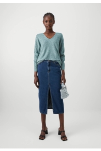 ONLY ONLRICA LIFE L/S V-NECK PULLO KNT N: sea moss/w. melange