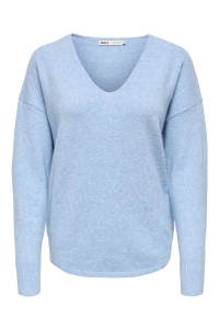 ONLY ONLRICA LIFE L/S V-NECK PULLO KNT N: little boy blue/w. melange