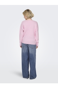 ONLY ONLRICA LIFE L/S V-NECK PULLO KNT N: pink-a-boo/melange