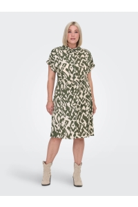 carmakoma CARDIEGA SS BLK DRESS tarmac/pumice stone graphic