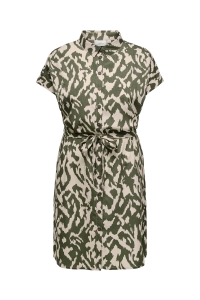 carmakoma CARDIEGA SS BLK DRESS tarmac/pumice stone graphic