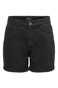 ONLY ONLVEGA HW MOM DNM SHORTS NOOS black denim
