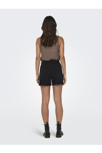 ONLY ONLVEGA HW MOM DNM SHORTS NOOS black denim