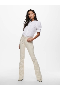 ONLY ONLBLUSH LIFE MID FLARED BB DOT019 : ecru