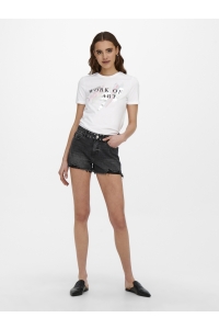 ONLY ONLPACY HW STUDDED DNM SHORTS BJ black denim