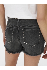 ONLY ONLPACY HW STUDDED DNM SHORTS BJ black denim