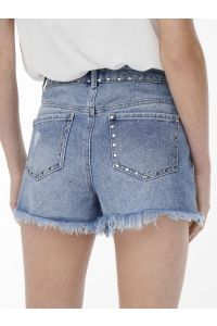 ONLY ONLPACY HW STUDDED DNM SHORTS BJ medium blue denim