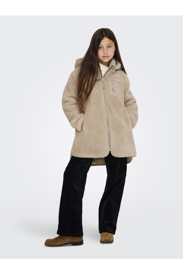 kids only KONSASCHA SHERPA HOOD JACKET CP OTW cuban sand