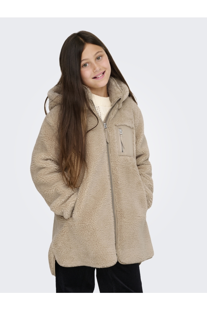 kids only KONSASCHA SHERPA HOOD JACKET CP OTW cuban sand