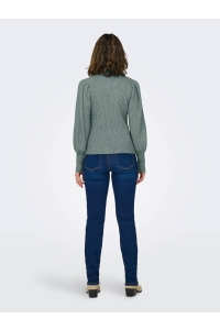 ONLY ONLKATIA L/S HIGHNECK PULLOVER KNT pineneedle/w. melange
