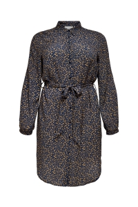 carmakoma CARLOLLIEMMA LS SHIRT KNEE DRESS peacoat/destroy dot