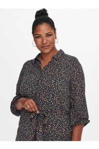 carmakoma CARLOLLIEMMA LS SHIRT KNEE DRESS peacoat/destroy dot